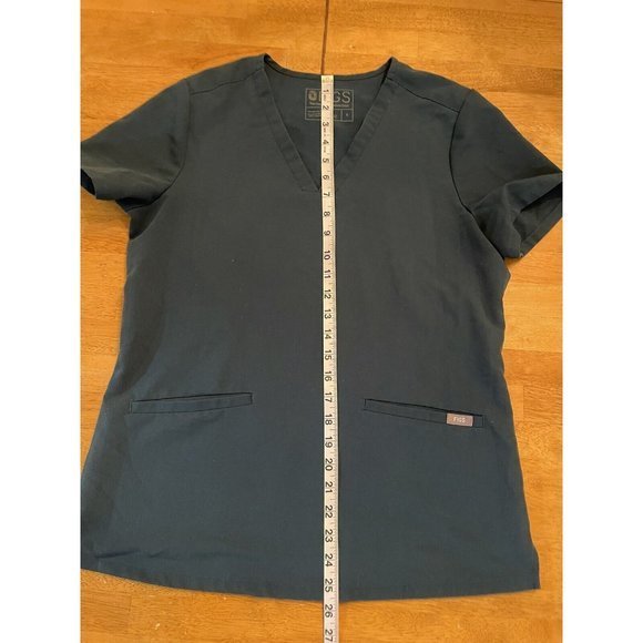 Figs Womens Size Med Teal Stretch Casma V Neck Short Sleeve Scrub Top‎ - Picture 3 of 6